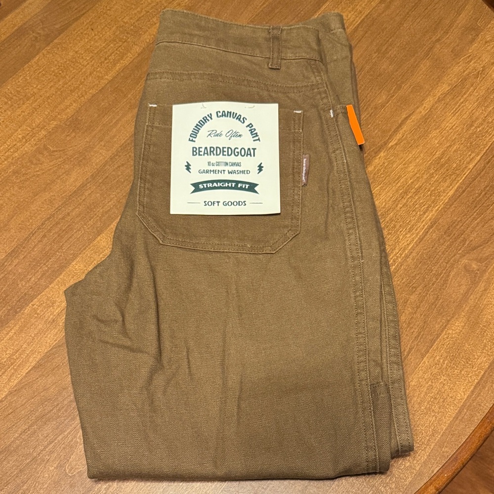 Beardedgear Men's Brown Canvas Pants